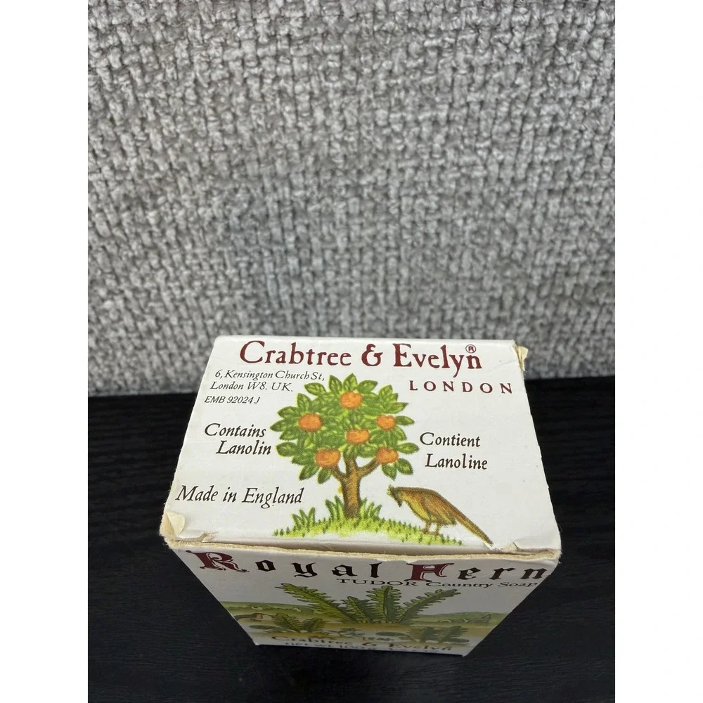 Crabtree & Evelyn Royal Fern Tudor Country Soap 1978 3.5oz New Vintage England